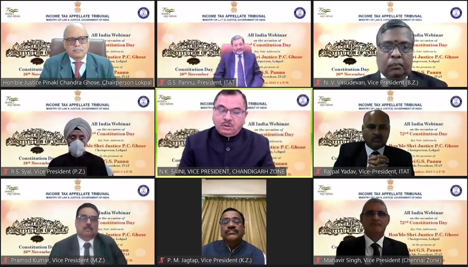 A glimpse of the All India Webinar held on the occasion of Constitution Day, 2021.                                                                                                                                                                             